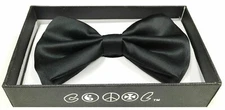 New UNISEX MENS WOMENS ADJUSTABLE BOWTIE WEDDING TUXEDO NECKTIE BLACK BOW TIE 