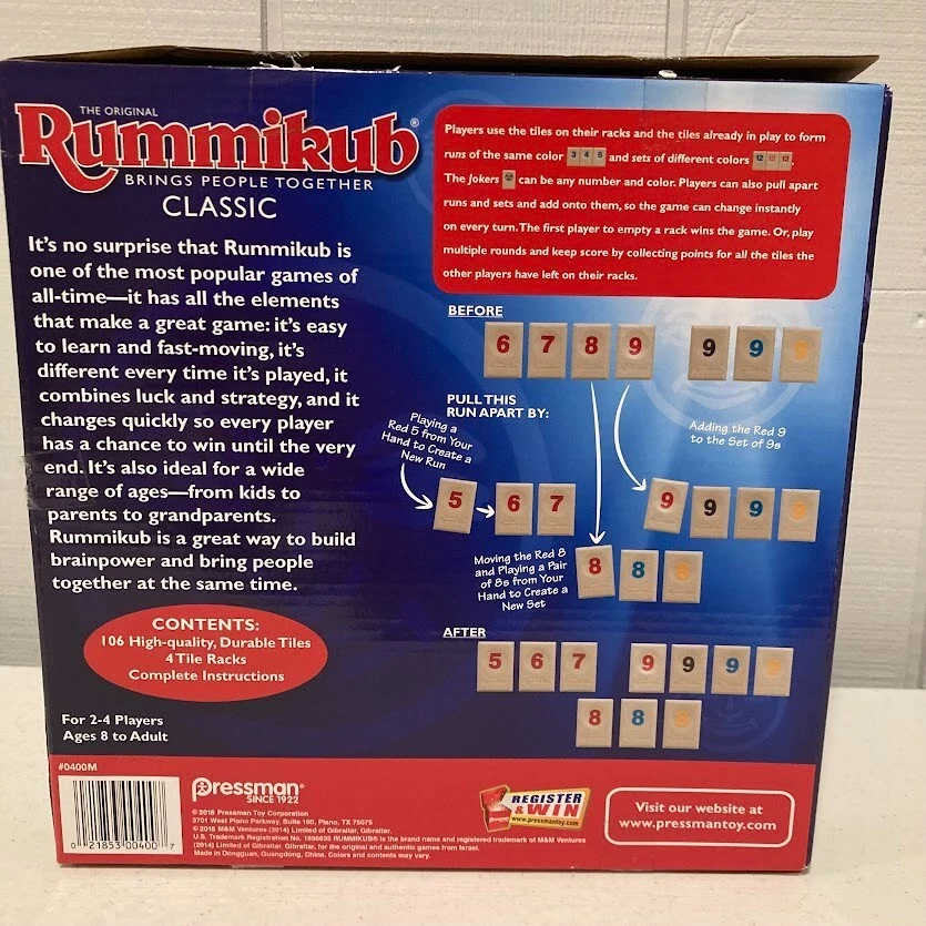 New! RUMMIKUB Classic Edition OPEN BOX the Original Rummy Tile Game - Image 2 of 4