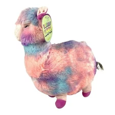 Rainbow Llama Plush Stuffed Animal 13 inch Soft Colorful by KellyToy