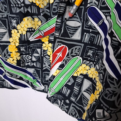 Vintage Sideout Hawaiian Shirt Mens Small Button Up Short Sleeve Tribal Aloha - Picture 7 of 20