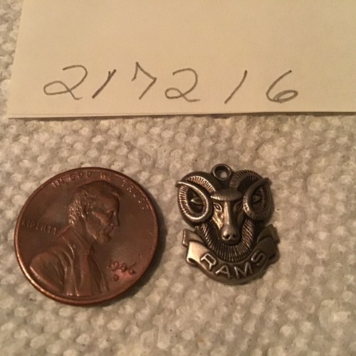 Sterling Silver Ram Goat Head Horns Bracelet Charm Jostens NFL Or School