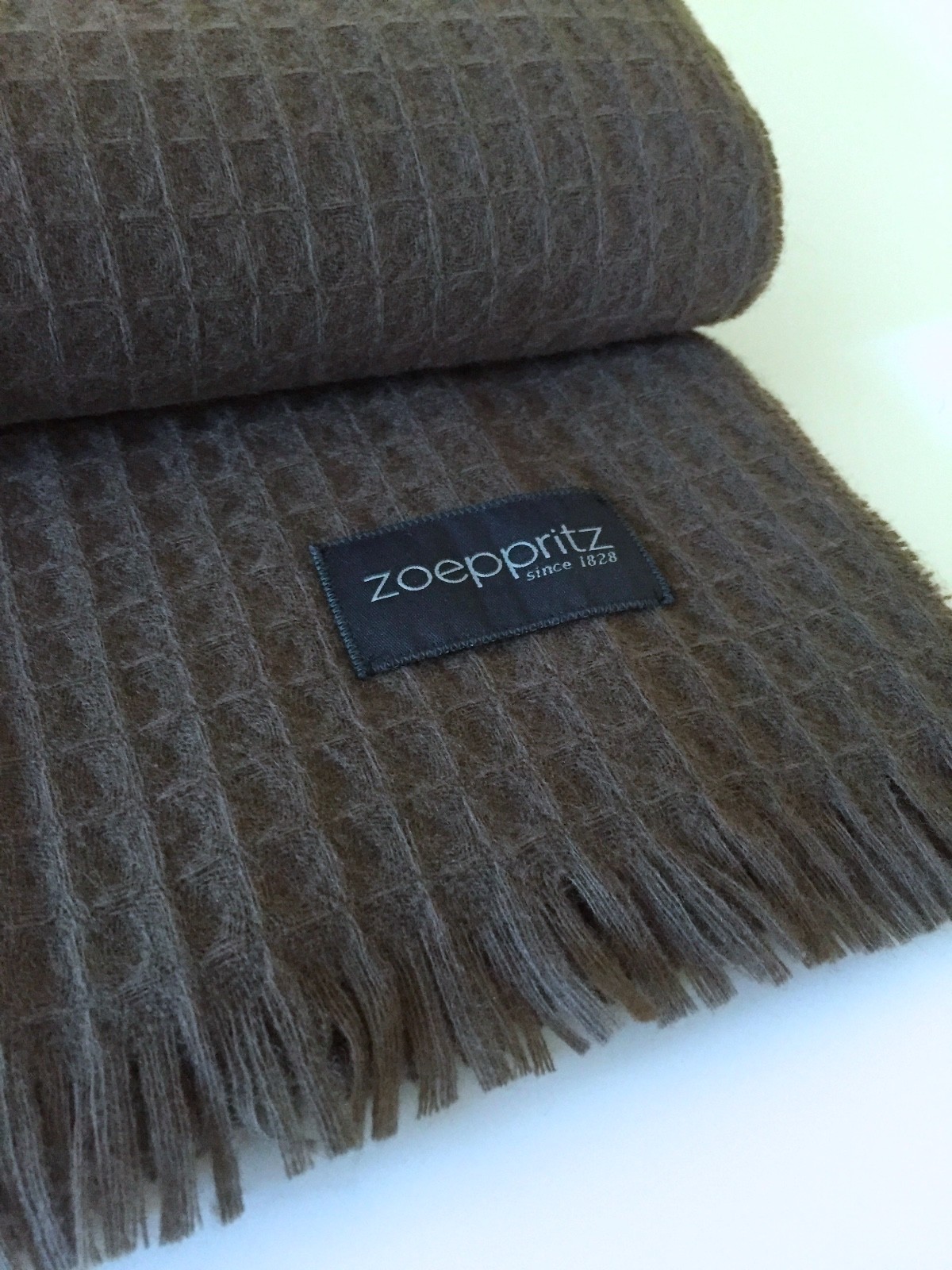 Zoeppritz Deluxe Soft Blanket Throw 100 Virgin Wool 150x200cm Brown Fume eBay