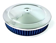 Blue Air Cleaner Set 10 Inch Diameter Chevy Mopar Ford Hot Rod Washable Filter Blue Air Cleaner Set 10 Inch Diameter Chevy Mopar Ford Hot Rod Washable Filter