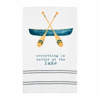 Everything is better at the Lake sack towel 