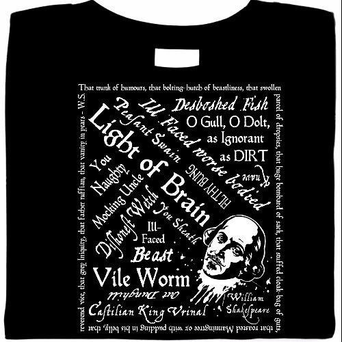 Shakespearean Insults, Shakespeare T-Shirt, funny quote - Picture 1 of 2