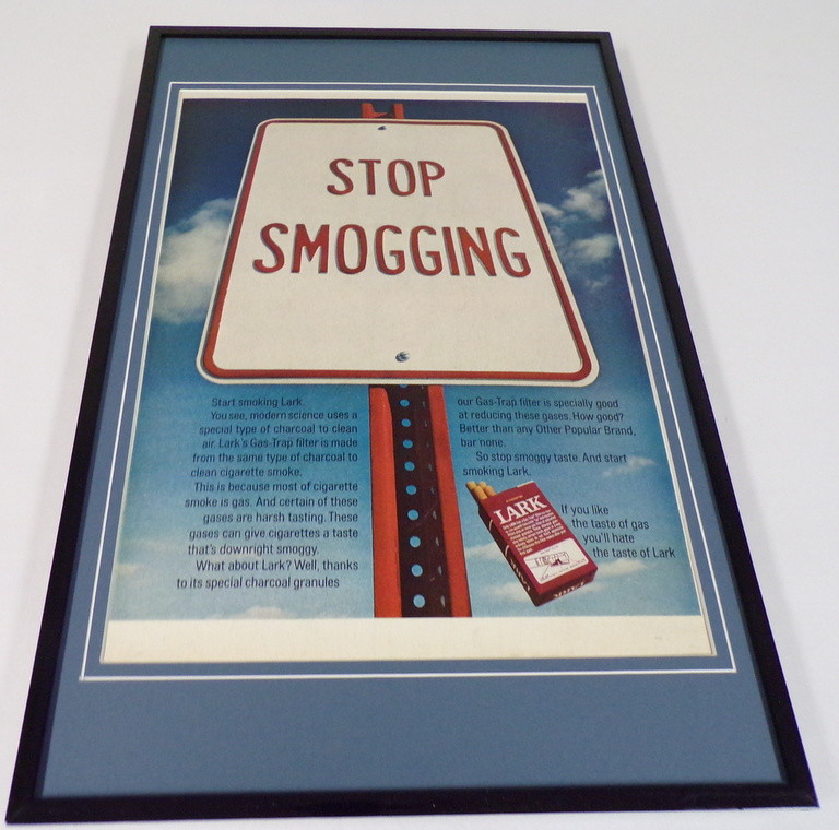 1972 Lark Cigarettes Framed 11x17 ORIGINAL Vintage Advertising Poster