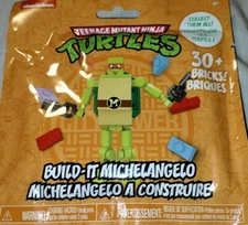 Brand New Nickelodeon TMNT 2022 JUST PLAY BUILD-IT MICHELANGELO Turtle