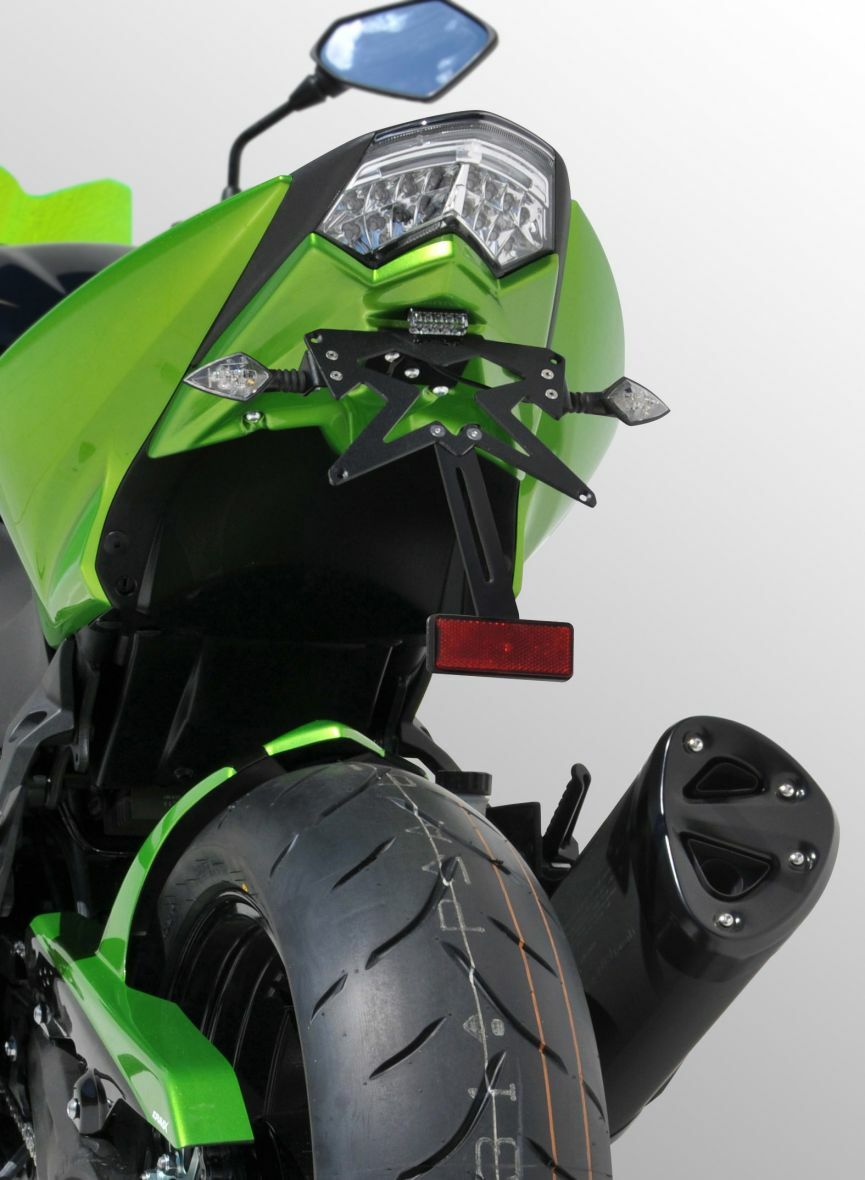 Support de plaque Ermax Kawasaki Z750R aérodynamique en ABS Vert Nacre 11/12