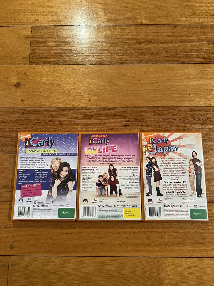 iCarly Season 1 Volume 1 iCarly I Go To Japan iCarly I Saved Your Life DVDS