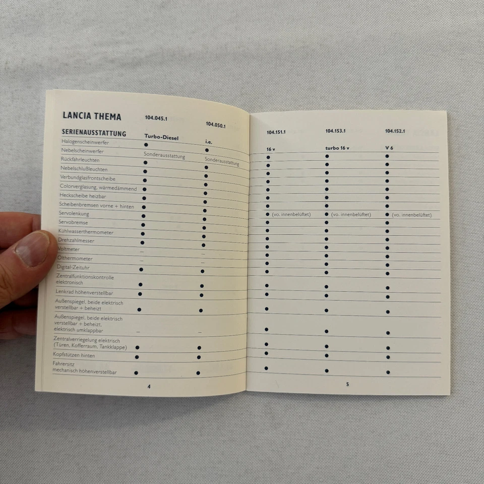 Lancia Theme 1990 datos técnicos lista de precios folleto europeo alemán 8,32 vagón Foto 4 de 4