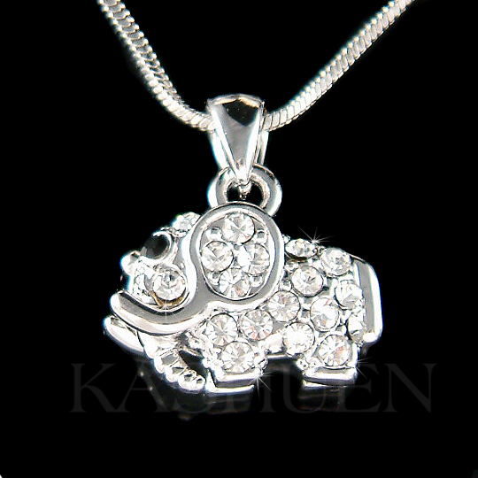 Elephant made with Swarovski Crystal Good Luck Lucky Animal