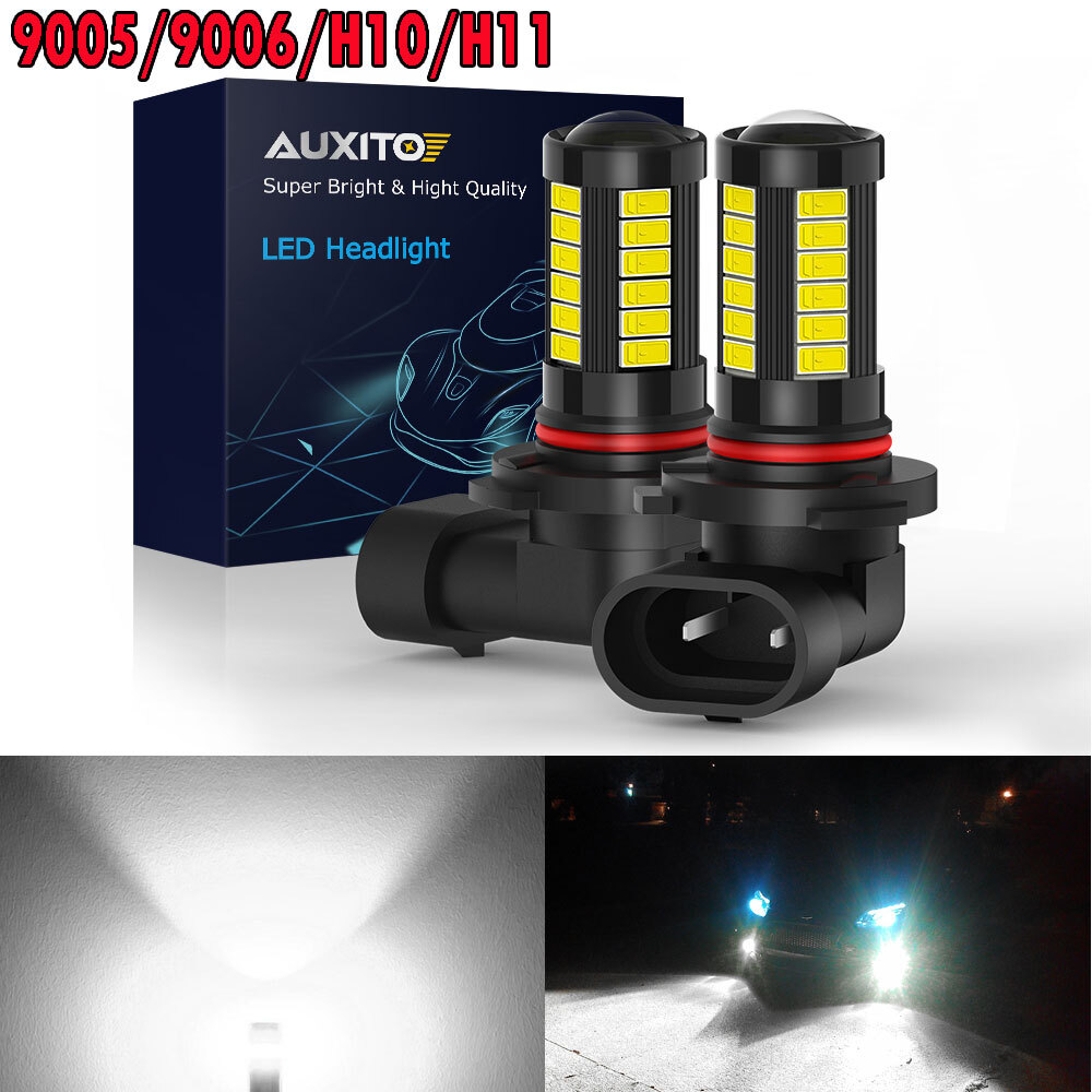 AUXITOCanbus 9005/9006/H10/H11/H16/PSX24W LED Fog Light Bulbs White for Chevy M