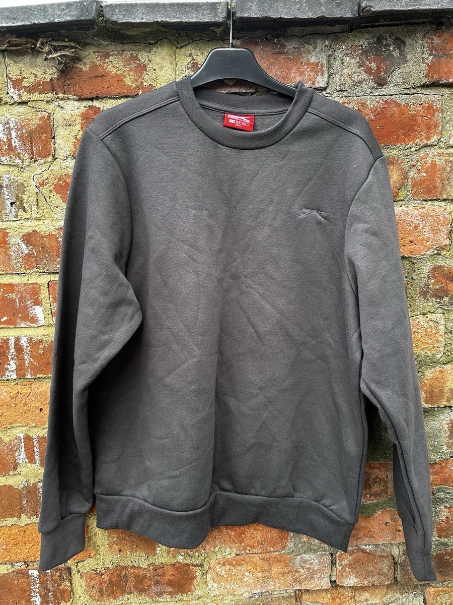 Slazenger Men's Fleece Crew Neck Sweater Sweatshirt Grey Size M 90’s Y2K  brand