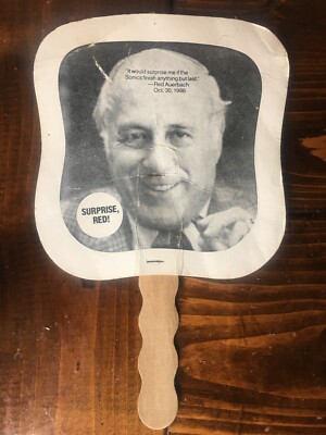 Vtg Seattle Sonics Fan Sign RARE Supersonics 1987 Playoffs Red Auerbach nba