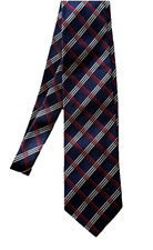 Brooks Brothers-MAKERS-Navy, Red, White Plaid Silk Necktie