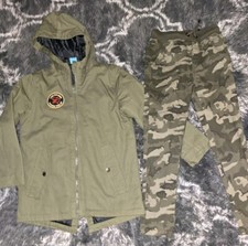 Boys Bundle Age 6 To 7 Next Mixed Army Trousers Combats Camouflage Khaki Coat...