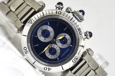 Men's Cartier Pasha 35 1352.1 Stainless Steel Blue Dial 35mm