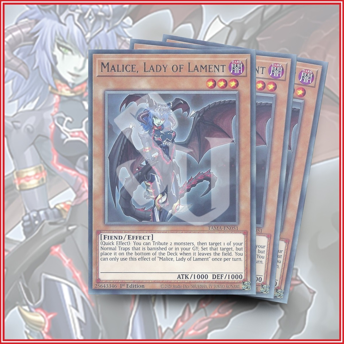 malice cards yugioh YuGiOh MALICE, LADY OF LAMENT x3 | TAMA | RARE CARD