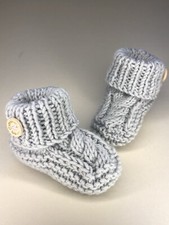 Baby Booties Cable Knitting Pattern Paper Copy Easy To Follow Pattern DK 0-3 3-6
