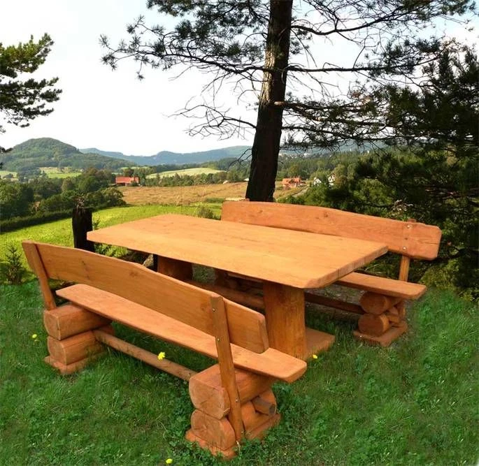 Gartengarnitur Massivholzmöbel Sitzgruppe bis zu 8 Personen inkl. Sitzauflagen - Bild 4 von 4