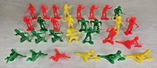 Bright Colored Tim Mee Toys Native American & Cowboy Figures Approx 3" Tall