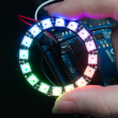 Adafruit Neopixel Ring, 16 x 5050 RGB LED with Integrated Driver, for Arduino