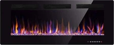 36 '' Wall Mounted Recessed Electric Fireplace Insert,Touch Screen,Remote