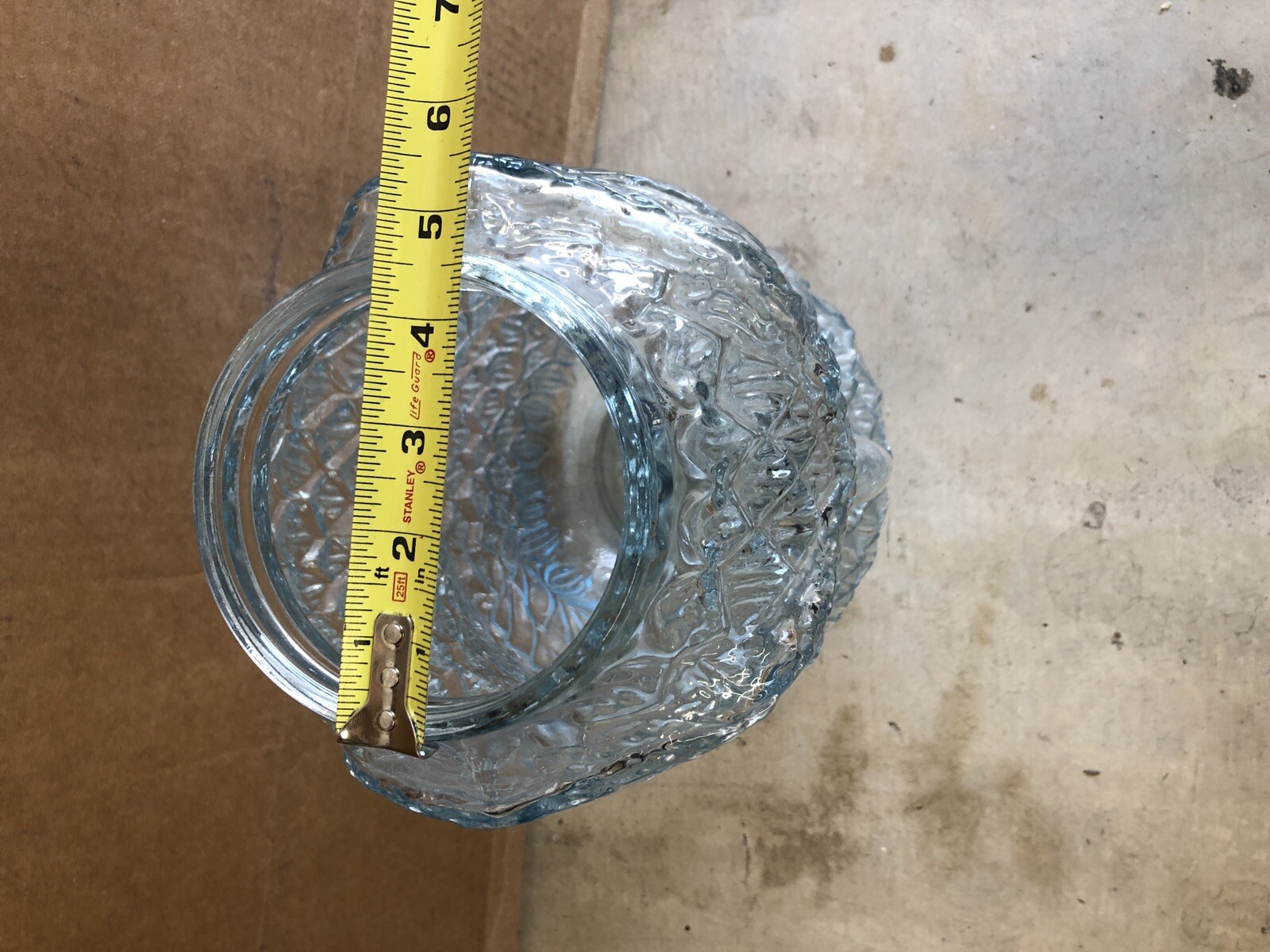 Vintage Glass Owl Jar The Wise Old Owl Large Container No Lid eBay