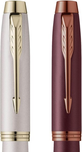 PARKER Fountain Pen IM Monochrome Champagne CHT Fine Point Gift Box 2173271 New - Picture 2 of 4