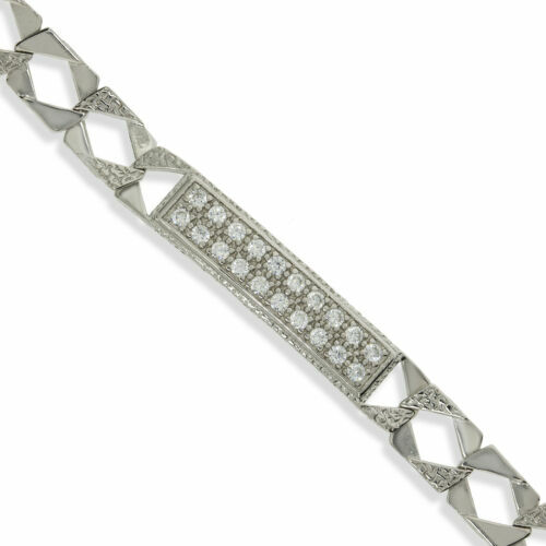 Bracciale pop corn con cuore e bimbo in argento 925‰ rodiato