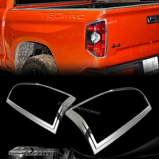 ABS Chrome Trim Bezel Adhesive Tail Light Lamp Cover For 2014-2016