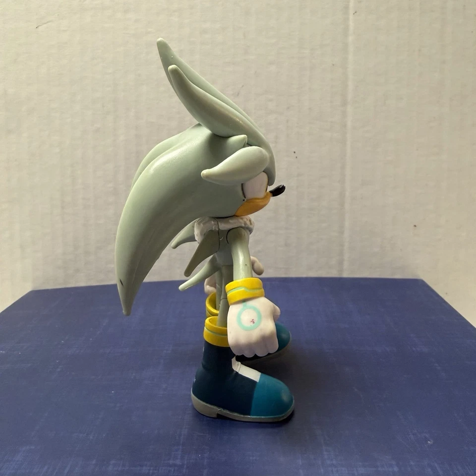 Figura de acción Jakks Pacific Sonic the Hedgehog Silver 2021 4" Sega suelta usada en excelente estado Foto 3 de 4