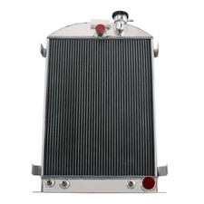 Aluminum Radiator 1932 Ford Model A Chopped Chevy V8 At 3 Row Core Grill Shell