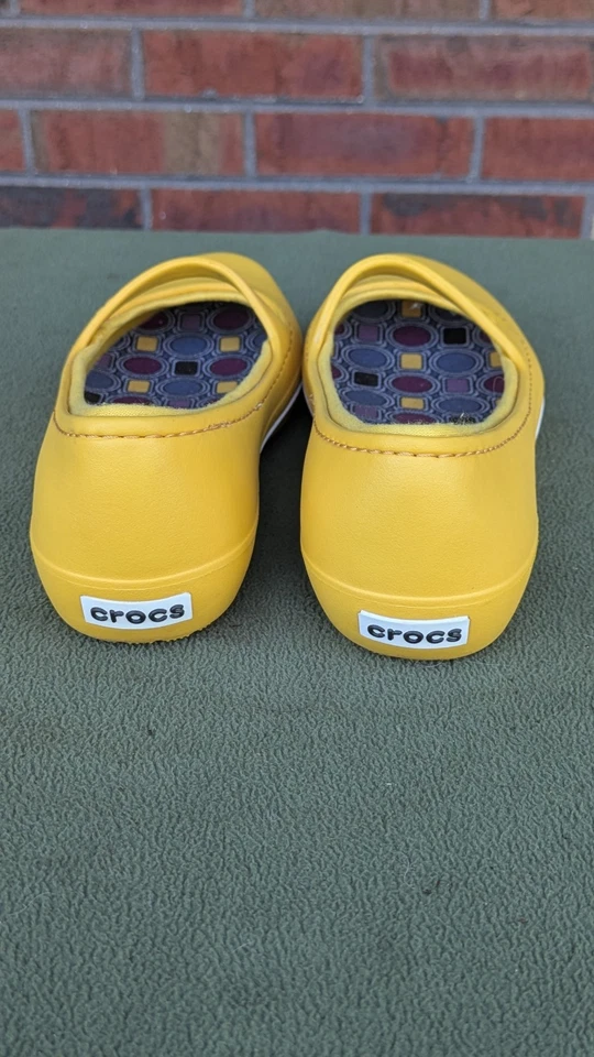 Damen Crocs Gelb Crocband Mary Jane Slipper Größe 7 Top Zustand - Bild 4 von 4