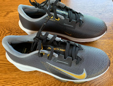 Nike Air Zoom Infinity Tour Next % 2 Black & Gold Waterproof Golf Shoes UK 5.5