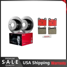 Brembo Rear Disc Brake Rotors Ceramic Pads Kit For Volvo V70 850 C70 S70