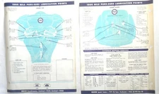 1939 - 1948 BUICK PURE OIL COMPANY LUBRICATION CHART ORIGINAL