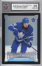 2018 Tim Hortons Collector's Series Clear Cut Phenoms Auston Matthews KSA 10 t3w