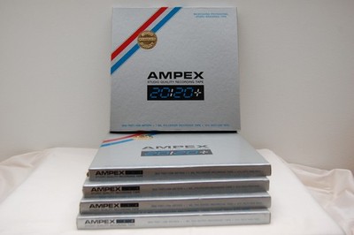 5 x AMPEX  373  Studio 20:20+ Alu Tonband  Vintage  Spulen Tape / Box 70er Jahre