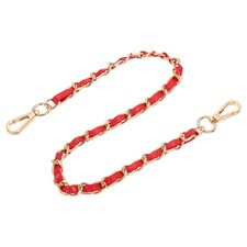 24" Purse Strap with Buckle for Shoulder and Cross Body Red Gold