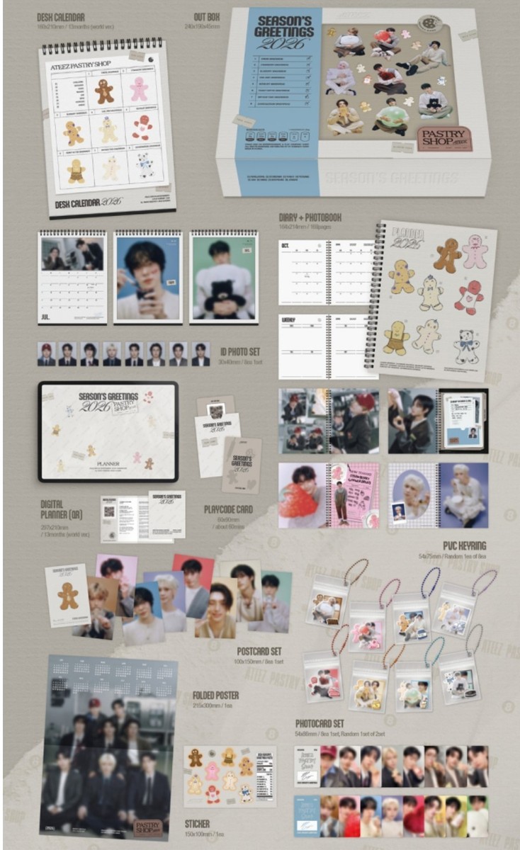 ATEEZ 2026 SEASON'S GREETINGS PASTRY SHOP preorder | eBay