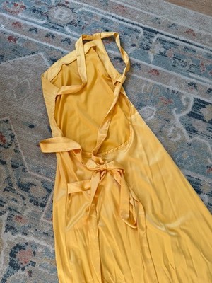 yellow halter maxi dress Yellow Halter Maxi Dress