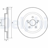 2X Delphi Bremsscheibe BG4650C FüR Lexus Toyota