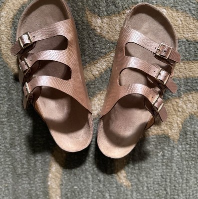 MADDEN GIRL SLIDES WITH CORK INSOLES / METALLIC Copper/ SIZE 7.5 M