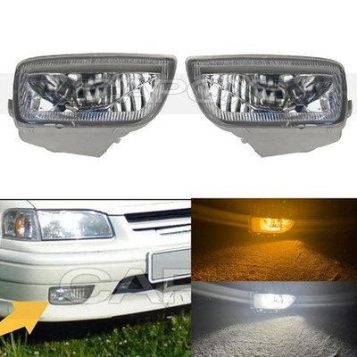 LED Amber Front Fog Lamp w/White DRL For Toyota Sprinter Carib AE111 AE114 99-01