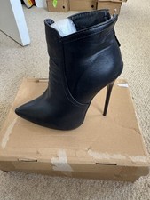 Black Leather High Heel Size 4