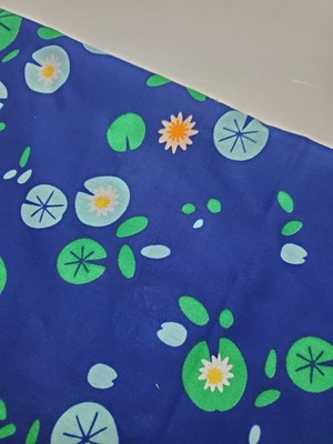 Cloud 9 Fabric Lotus Pond Blue Rae Hoekstra Blue Lily Pond FAT QUARTER 