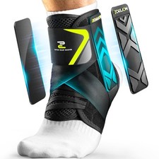 Quick Lace Up Ankle Brace with Side Stabilizing Pads, Slim Fit Ankle Support ...