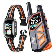 2-in-1 Dog Shock Collar with Remote Control and Automatic Bark Mode - Electric