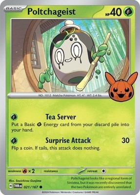 Poltchageist - 021/167 - Common (Trick or Trade 2024) - Near Mint